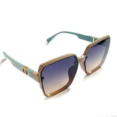 Imagem de Oculos De Sol Feminino Retangular Uv400 Blogueira Moda Praia - ALRA SE