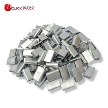 Imagem de Selo Pet Metálico 16mm Para Fita Cinta Arquear 1000 Pçs - Click Pack E