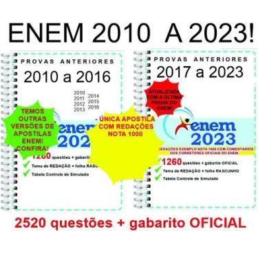Imagem de Enem 2024 - 2530 questões Provas 2010 a 2023 + 3 Redações EXEMPLO + ga