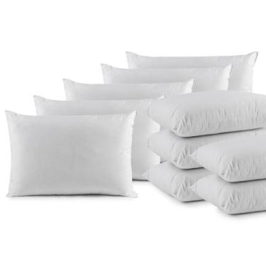 Imagem de Kit 10 Travesseiros Pluma De Ganso Sintético Percal 200fios  - BEAF