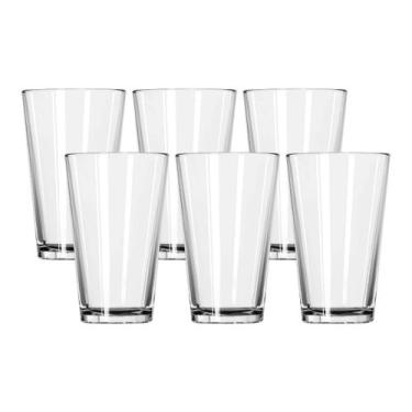 Imagem de Conjunto 6 Copos Vidro Redondo Luxo 240 ML Transparente Luxo - PRATICA