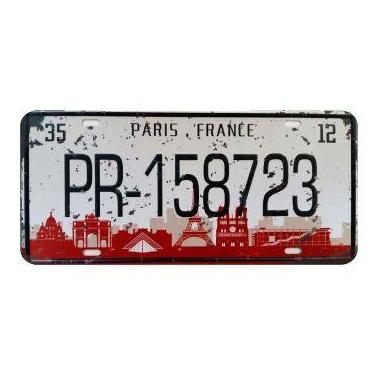Imagem de Placa Carro Decorativa Enfeite Paris France Mdf Madeira - Atacadão do 