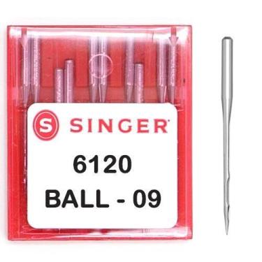 Imagem de Agulha Industrial Singer 6120 (Overloque e Interloque) Ponta Bola - 10