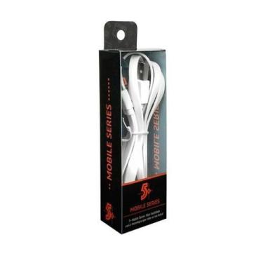 Imagem de Cabo micro USB + USB A macho - 5GB flat - 1.20M - branco 018-0041 - Ch