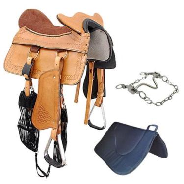 Imagem de Arreio Campista Cutiano Completo Com Manta Todo Em Couro - Arreios Mou