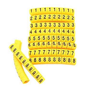 Imagem de Kit 100 Anilha Para Identificação De Cabos De 0 A 9 10mm - SPEEDLAN