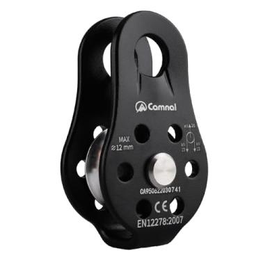 Imagem de JEELAD Polia de escalada 26kN polia de resgate de liga de alumínio polia única para transportar equipamentos de escalada de tirolesa ao ar livre