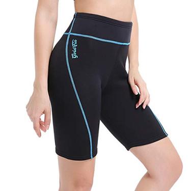 Imagem de GoldFin Shorts de mergulho para mulheres, roupa de mergulho curta de neoprene de 2 mm para esportes aquáticos, surfe, mergulho, natação, caiaque