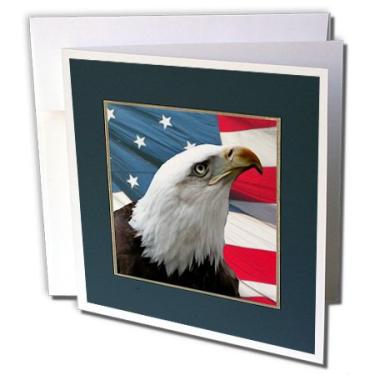 Imagem de 3dRose Olho de águia - Cartões comemorativos, 15 x 15 cm, conjunto de 12 (gc_77325_2)