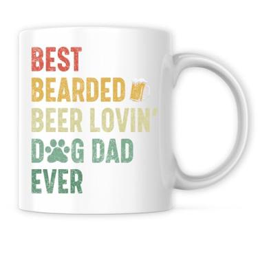 Imagem de Caneca Best Bearded Beer Lovin Dog Dad - Caneca de presente de dia dos pais Ideia de presente fácil para o pai - Caneca de café de 325 ml Presente para aniversário de feriado - Caneca de sublimação de