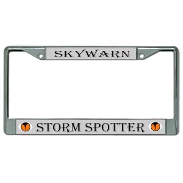 Imagem de Moldura cromada para placa de licença Skywarn Storm Spotter