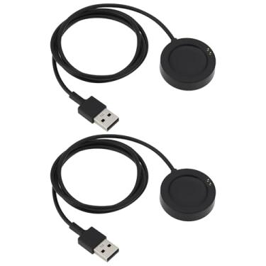 Imagem de Micro Traders 2 peças de carregadores de reposição para smartwatch de 100 cm, cabos de carregamento USB, acessórios de carregador magnético compatíveis com Xiaomi Watch 2 Pro, preto