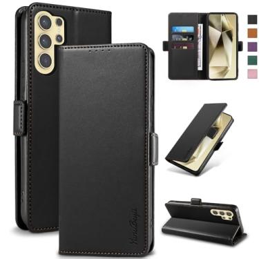 Imagem de YunuBeyii Capa Carteira para Samsung S24 Ultra - [Bloqueio RFID] Capinha Flip Magnética para Celular de Couro PU de Luxo com Suporte,Case Proteção,Rsistente,Antichoque, Preto