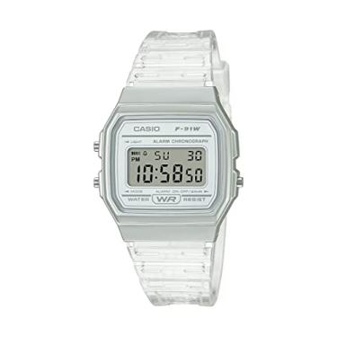 Imagem de Casio Relógio esportivo digital clássico F91W-1 com pulseira de resina, Relógio de quartzo