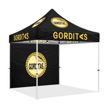 Imagem de Barraca Gorditas, tenda de dossel para uso externo resistente 25,4 x 25,4 cm, tenda Fresh Gorditas Business Food Vendor para pop up market Gorditas cobertura de publicidade com 1 parede lateral