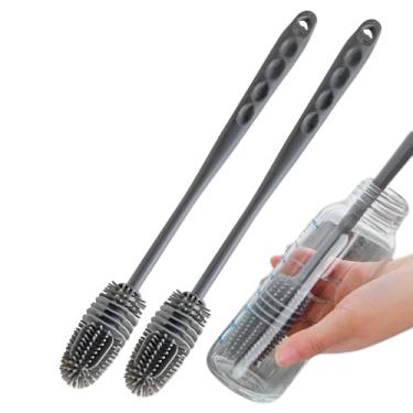 Imagem de Escova para Lavar Mamadeiras e Garrafas, Silicone Flexível, 2 Unidades