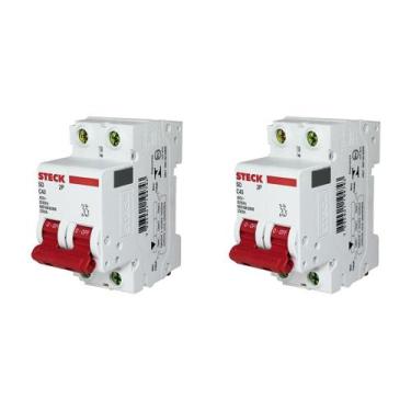 Imagem de Kit C/2 - Disjuntor Steck Din Bipolar 40A Sd62 3Ka