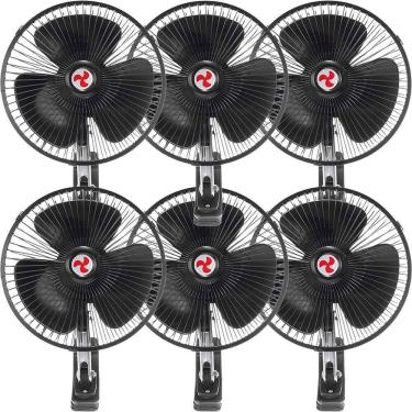 Imagem de Kit 6 Mini Ventilador Veicular Carro Caminhão ônibus De 20cm