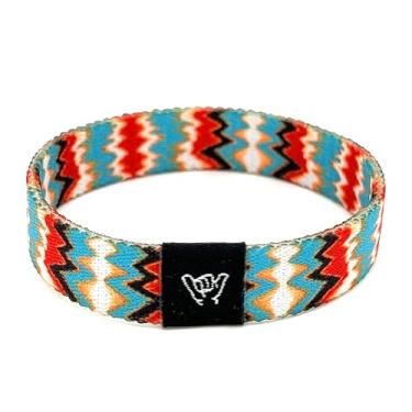 Imagem de Hang Loose Bands - Pulseira Southwestern para homens, mulheres e adolescentes - Estampa tribal confortável e Boho - Pulseira reversível estilo ocidental, Small: 6.5" (most common fitting size),