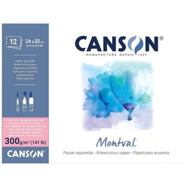 Imagem de Bloco Montval Canson Aquarela A4+ C/12 Folhas 300 G/m²