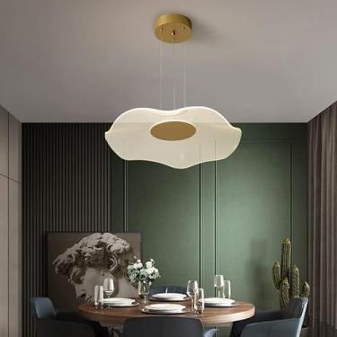 Imagem de Iluminação de lustre escandinavo compatível com restaurante Leaf LED Hanging Lighting Bar Pendant Light, decoração moderna