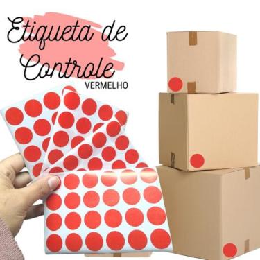 Imagem de 120 Etiquetas Adesivas  Redondas  Tam. 20mm  Vermelho - 4Food Print 