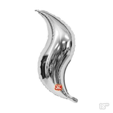 Imagem de Balão N18 Metalizado Cauda de Sereia Prata São Roque - Sao Roque