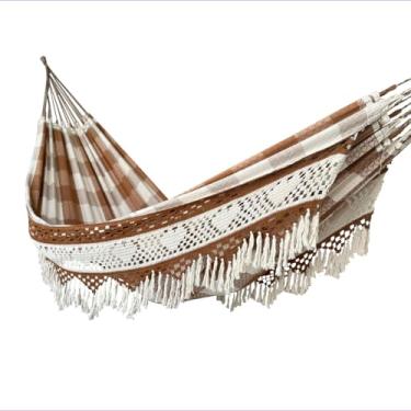 Imagem de Rede Descanso Reforçada Rede Dormir Casal king Luxo Gigante Varanda Artesanal