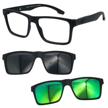 Imagem de Oculos Mormaii Swap NG 2 6153 A14 com 2 Clipon Cinza e Verde, Cinza, V
