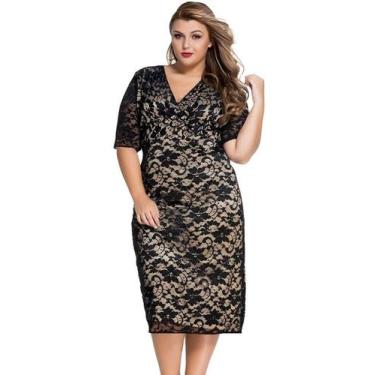 Imagem de Vestido Madrinha Plus Size Renda 79 Festa Formatura Batizado - ShoopWe