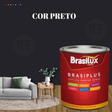 Imagem de Tinta Semi Brilho Cinza Azulado 800ml  Brasiplus Acrílica Lavável. - B