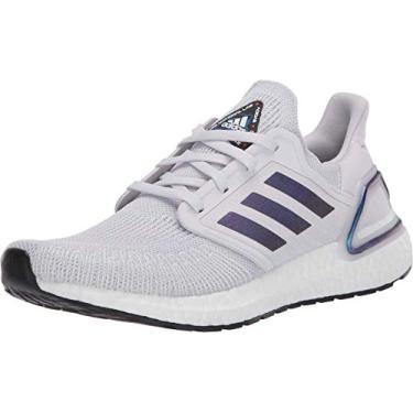 Imagem de adidas Tênis de corrida feminino Ultraboost 20, Dash Cinza/Boost Blue Violeta Metálico/Preto, 5.5