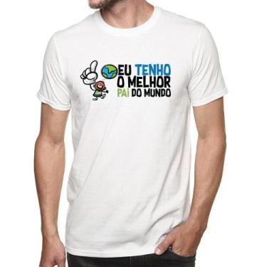 Imagem de Camiseta Dia dos Pais Melhor Pai do Mundo 2 Branca - Br Prop, XGG