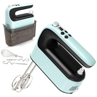 Imagem de Batedeira Elétrica de 9 Velocidades com 5 Acessórios, 400W 110V, Yomelo, Azul