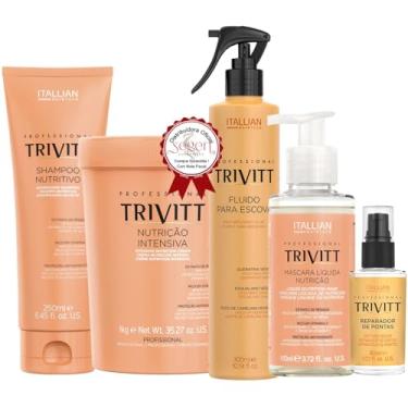 Imagem de Trivitt, Trivitt Nutrição 1kg, Shampoo Nutritivo 250ml, Máscara Liquida, Fluido Escova, Reparador de Pontas