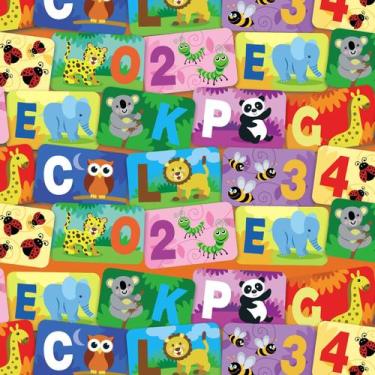 Imagem de Bobina de Papel para Embrulho de Presente 40cmx100m Infantil - SAO JOA