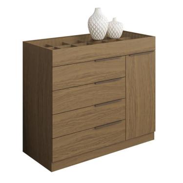 Imagem de Cômoda 5 Gavetas com Porta Jóia Atacama - Aramóveis