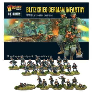 Imagem de Wargames Delivered Bolt Action Miniatures - Blitzkrieg German Infantry Set, World War Two Miniatures, 28mm Scale Army Men for Miniature Wargaming by Warlord Games