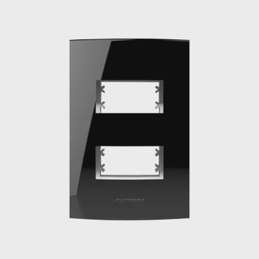 Imagem de Placa 4X2 com Suporte Para 2 Módulos Distanciados Inova Pro Class Alumbra