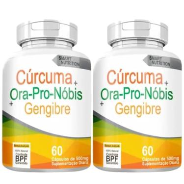 Imagem de 2x Cúrcuma + Ora-Pro-Nóbis + Gengibre 500mg - 120 Cápsulas