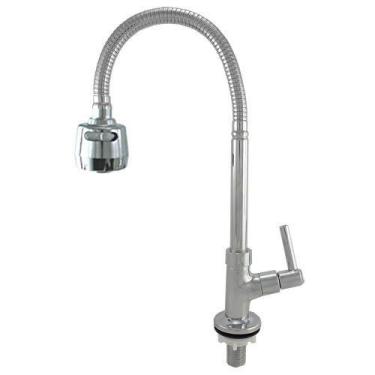 Imagem de Torneira Gourmet Bica Móvel Cromada Para Bancada Mesa Pia de Cozinha C