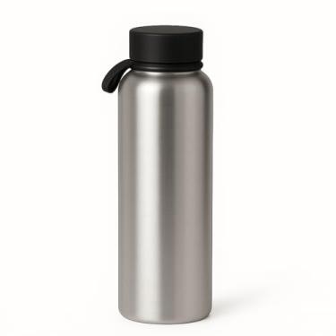 Imagem de Garrafa Térmica de Água 1200 ml - Aço Inox com Isolamento a Vácuo | Mantém Bebidas Quentes e Geladas por 12h | Com Escova para Limpeza (Prata)