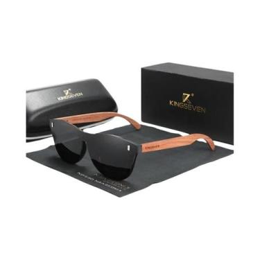 Imagem de Kingseven óculos de sol de madeira masculino feminino polarizado retro