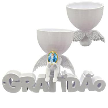Imagem de Anjo Imagem Decoração Oração Nossa Senhora das Graças 3D - Point da Fe