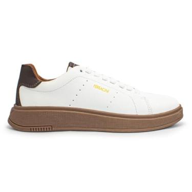 Imagem de Tênis de Couro Ferracini Masculino Logan Branco/natural 9315-678e-37