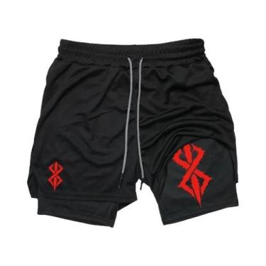 Imagem de Shorts de Corrida Masculino - Secagem Rápida, Respirável e com Bolso, 