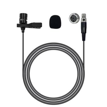 Imagem de NewTH Microfone de lapela Lavalier compatível com Shure KCX, PGX, BLX, SLX, GLX, ULX, QLX, FP, L1, LX1, SC1, U1, UC1, UT1, T1, Microfone condensador unidirecional transmissor sem fio (plugue mini XLR