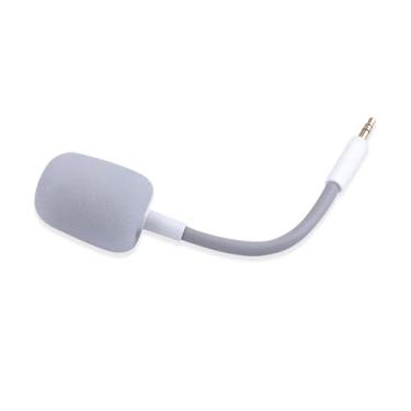 Imagem de HUYUN Substituição De Microfone Barracuda X Para Fone De Ouvido Gamer Sem Fio Razer Barracuda X, Haste De Microfone Gamer Removível De 3,5 Mm (Branco)