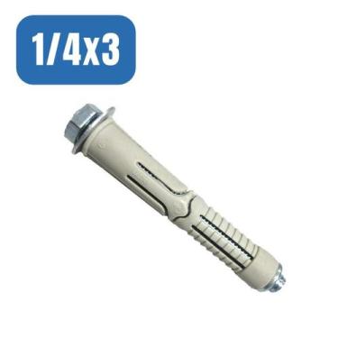 Imagem de Chumbador De Nylon 1/4x3 Com Parafuso - Âncora