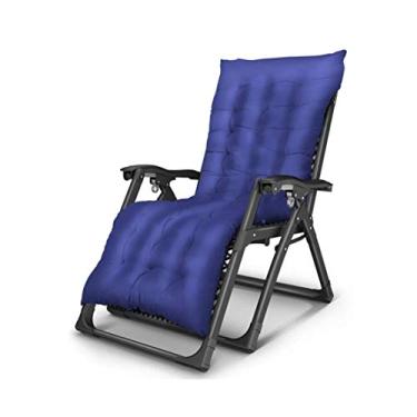 Imagem de ZYHSIJOBAS Cadeira reclinável dobrável para lazer, poltrona dobrável de gravidade zero para viagens ao ar livre, praia, acampamento, solário, deck, cadeira inclinada para almoço interno, B, 100 x 51 x